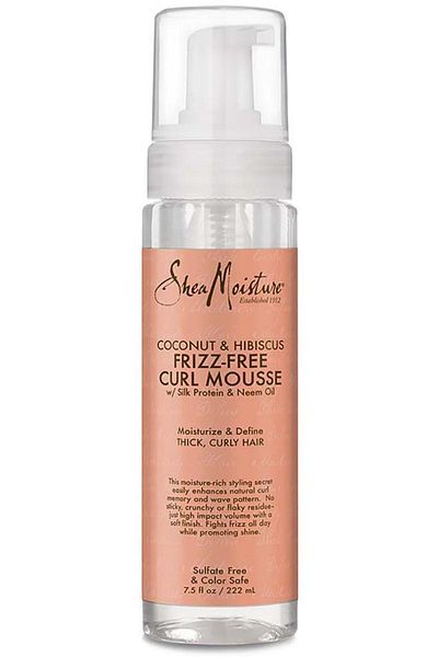 Shea Moisture جوز الهند والكركديه Kabarma Karşıtı Bukle Kontrolü Saç Köpüğü 222ml