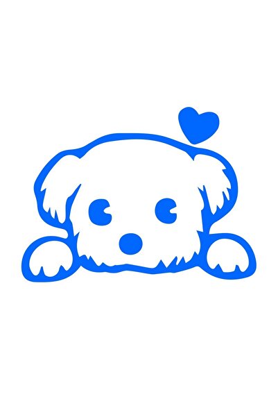 MegaSticker Autocolant Auto Câine Drăguț, 13x10 Cm Cască Motocicletă Laptop și Autocolant Auto