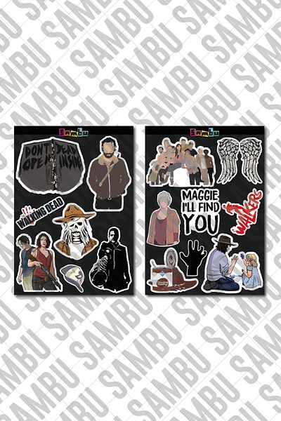 Sambu Design مجموعة ملصقات The Walking Dead - ملصق The Walking Dead - هاتف الكمبيوتر المحمول