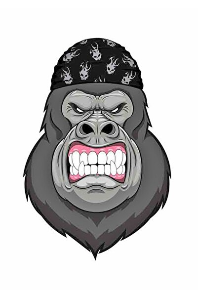 MegaSticker 13x9 سم باندانا غوريلا السيارات / دراجة نارية / خوذة / ملصق الكمب...