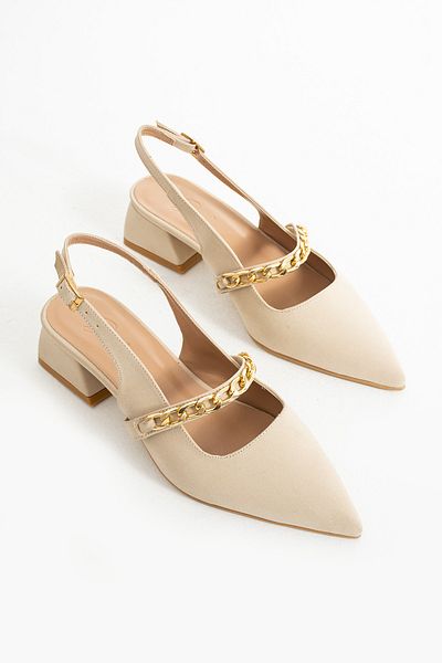 DUXAL SHOES Pantofi clasici cu toc scăzut cu lanț mov - balerini
