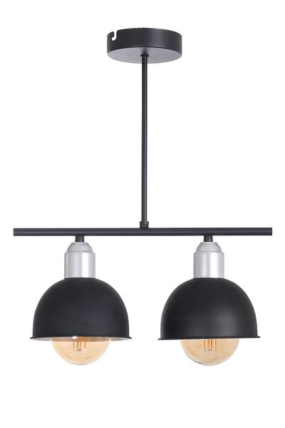 Fer Avize Elton Modern Design Bedroom - Living Room - Kitchen - Cafe Black Color 2-Piece Chandelier