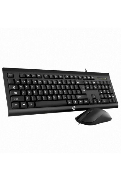 HP KM100 Kablolu Türkçe Q Klavye & Mouse Set Siyah (Ramwhite Türkiye Garantili)
