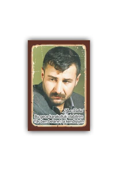 Teona Ahşap AZER BÜLBÜL Retro Ahşap Poster (Ölçü:20x30)