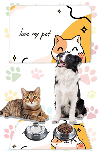 YTR HOME Digital Printed Cat Dog Mat - Food Mat 40x60cm