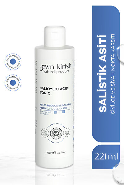 Gewn Kirish Salisilik Asit Tonik Sivilce & Siyah Nokta Karşıtı 221 ml