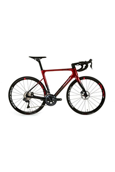 Bisan Unique Ultegra DI2 53 Cm Kırmızı Siyah Karbon yol yarış Bisikleti