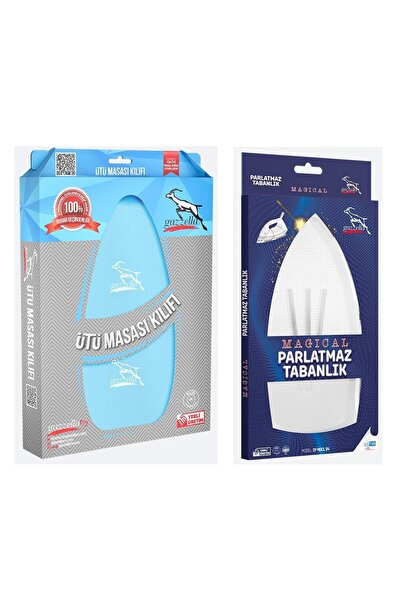 EYM Gazella Ütü Altlığı + Ütü Masası Kılıfı Bezi 50 x 135 cm Mavi