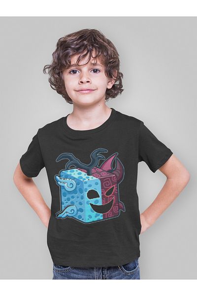 MAGORS Blox Fruits Printed - Tricou pentru copii din bumbac cu mânecă scurtă