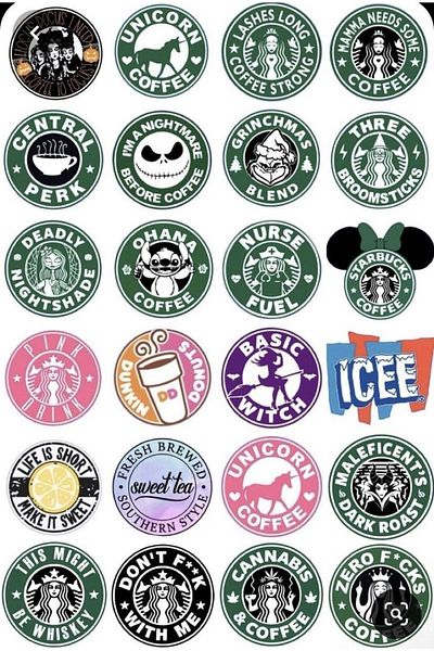 Limitless Design Starbucks And Coffee Themed Laptop Phone Tablet Sticker Set