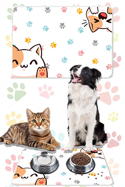 YTR HOME Digital Printed Cat Dog Mat - Food Mat 40x60cm