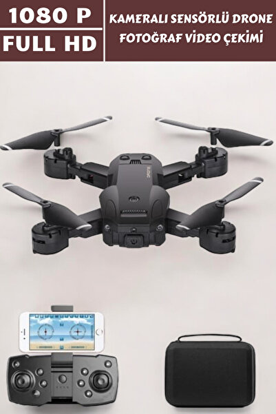 YILDIRIM OYUNCAK Astro 1080P HD Kameralı Drone Katlanabilir Taşıma Çantalı 4 Pervaneli Havada Stabil Kalma Sensörlü