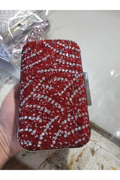 lowell bag Lowell Home - Satin Evening Dress Bag with Stone Detail