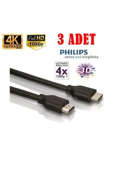Philips Swv5401p/10 4k 3d Hdmı Kablo (3'lü Paket) - 1.5m