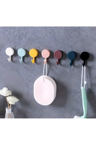 UrbanCove Co Colorful Easy Installation Non-Perforated Wall Hangers - Strong Adhesive Non-Marking Clothing Hanger