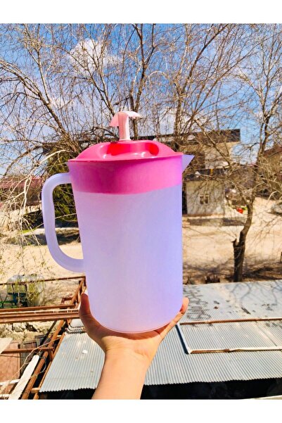 ErginPlastik Jumbo Plastik Sürahi Yuvarlak Yayık Ayran Sürahi 4 Lt