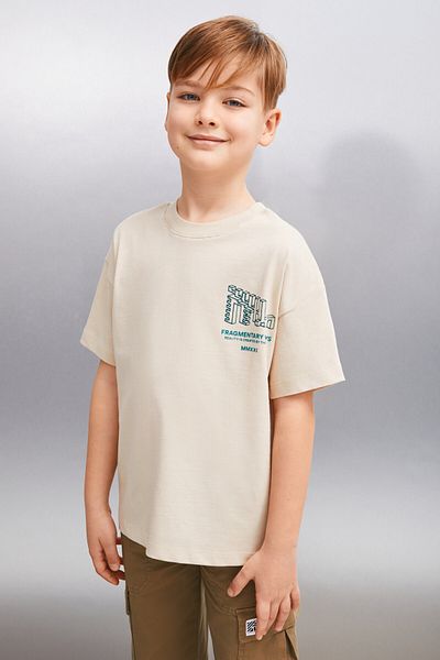 GRIMELANGE Men's Beige T-Shirt - NAEL