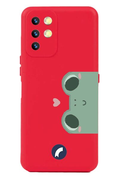 Reeder جراب S19 Max مصنوع من السيليكون باللون الأحمر مع طباعة وحماية للكاميرا