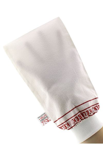Kelebek Kese White 100% Flush - Thick Pouch Elastic Spa and Bath Pouch