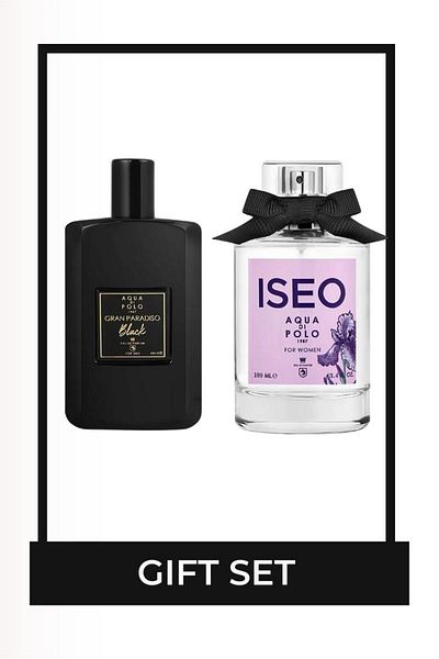 Aqua Di Polo 1987 Aqua di Polo 1987 Iseo & Gran Paradiso Black 100 ml EDP Perfume Set for Men and Women STCC021374