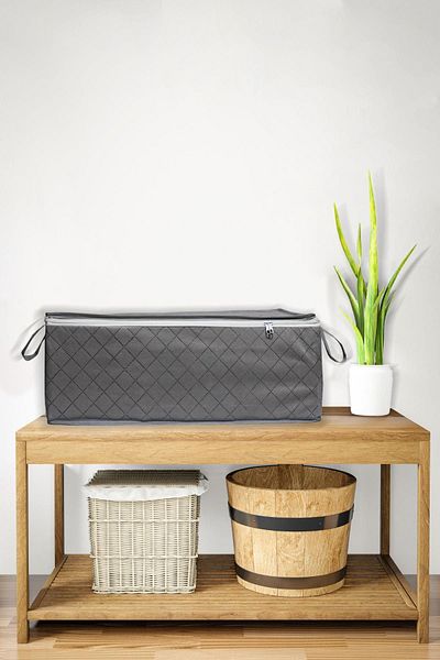 Nanteks 6 Pieces Quilted Patterned Underfloor Bag 60x40x22 (ANTHRACITE)
