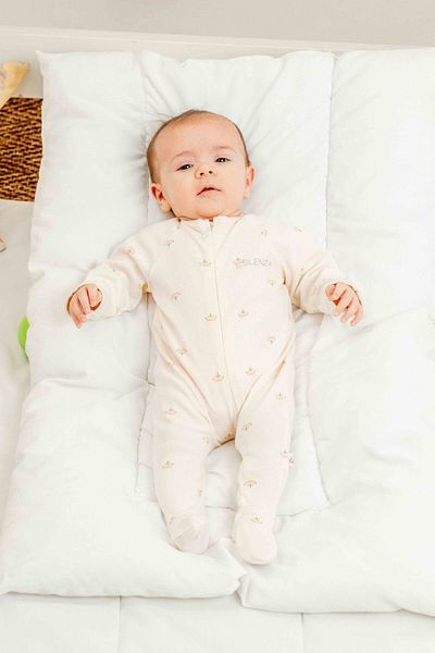 Minimus Organic Zippered Jumpsuit Set for Newborn Baby Girl and Boy - Bodysuit Set
