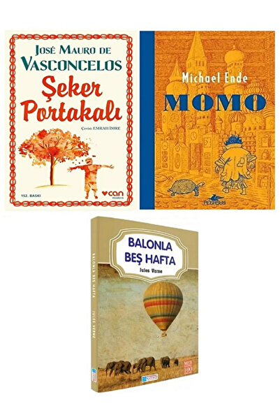 Can Yayınları Balonla Beş Hafta + Şeker Portakalı + MOMO ( 3 Kitap Set )