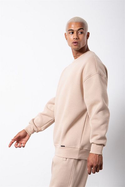 BayBayan Ανδρικό βαμβακερό φούτερ Oversize - Άνετο Loose Fit, Three Thread Seasonal