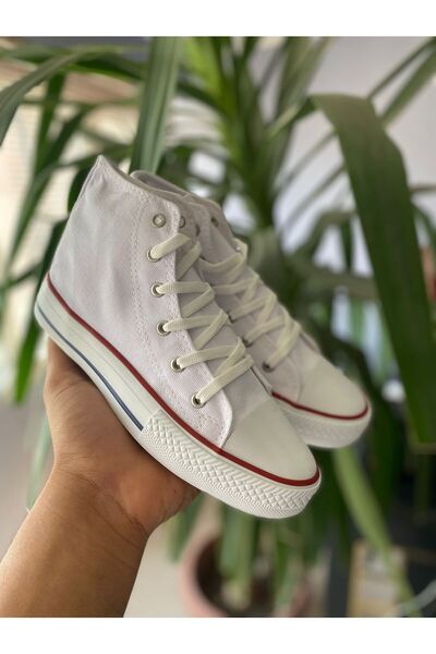 STARYOU STORE WHITE Long Linen High Top Casual CNV Sports Sneaker