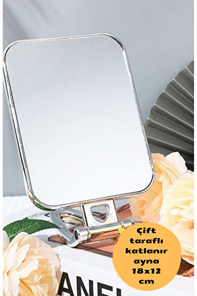 BRE HOME Dikdörtgen Büyüteçli Katlanır Çift Taraflı Makyaj Traş Komidin Dresu...