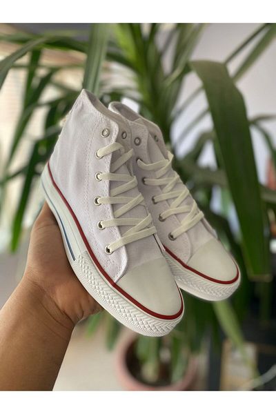 STARYOU STORE Pantofort sport CNV, alb, înalt, cu vârf la gleznă