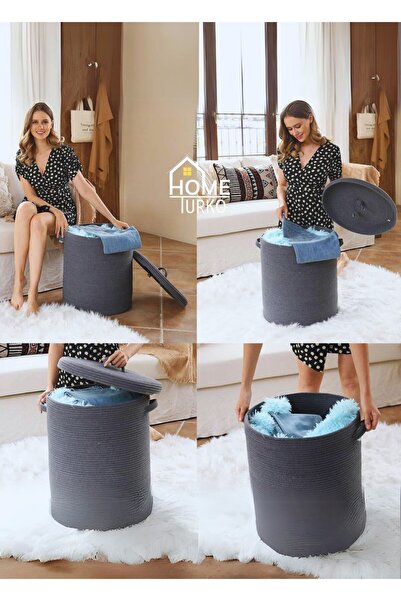 HomeTurko Καλάθι απλύτων - Γκρι - 20 L