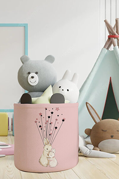 Talia Home Tavşanlar Desenli Çocuk ve Bebek Odası Düzenleyici Oyuncak veya Ki...