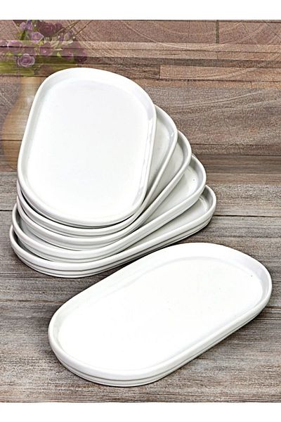 Blue Avm 6-Piece First Class A. Quality Special Kütahya Series - Presentation Plate 23x13