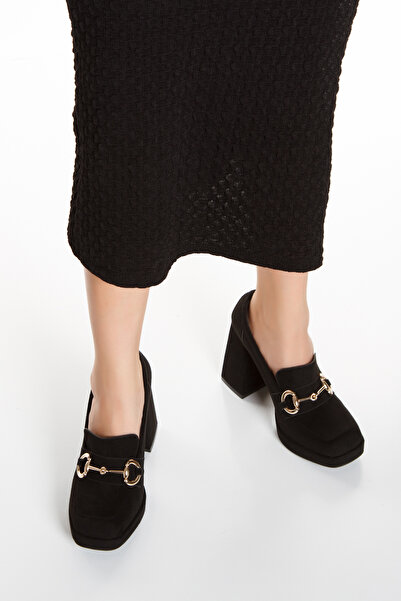 İLOLİCA Велурени мокасини с платформа и висок ток с катарами