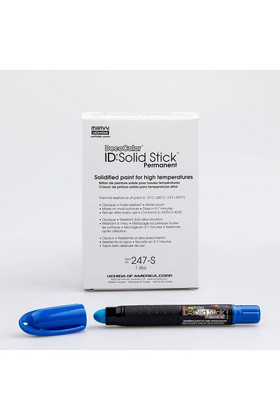 Marvy Blue 247 Model Industrial Solid Stick Marker