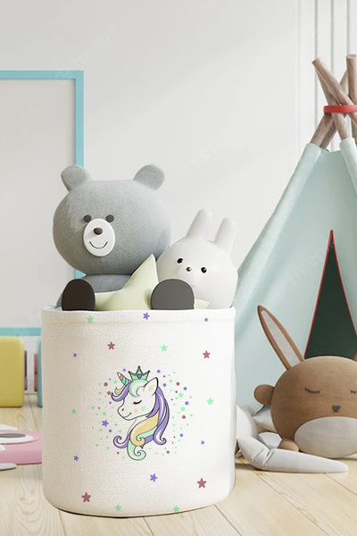 Talia Home Organizator alb pentru cameră pentru copii și bebeluși cu unicorn ...