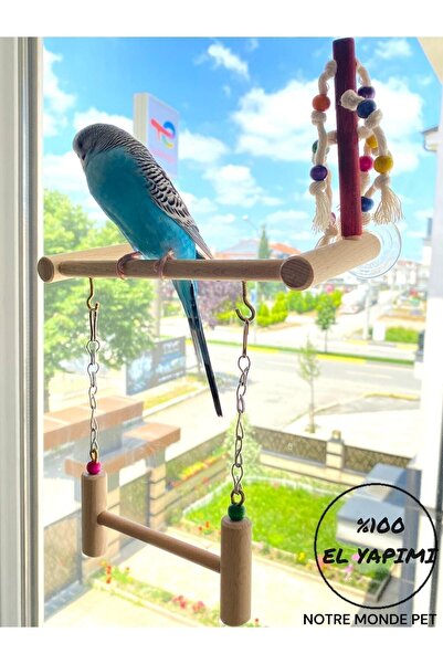 NOTREMONDEPET Ahşap el yapımı vantuzlu cam oyun alanı