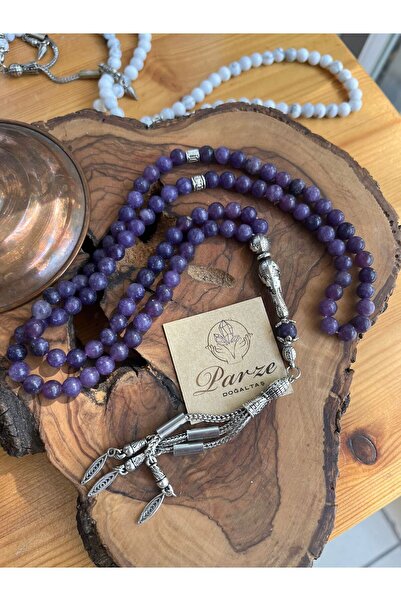 parze doğaltaş Piatra naturala de rosariu de lepidolit de 99 mm