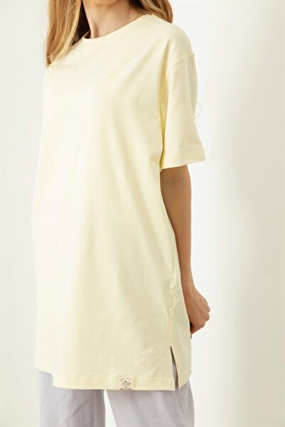 Soul Beige Crew Neck Short Sleeve Organic Cotton T-Shirt 30727