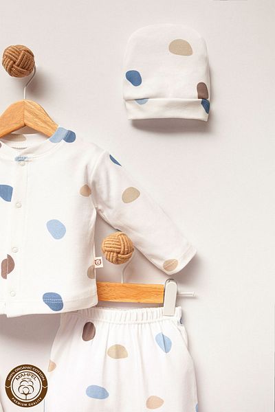 MAHFEL Polka Dot Stylish 5-Piece Newborn Baby Hospital Discharge Set
