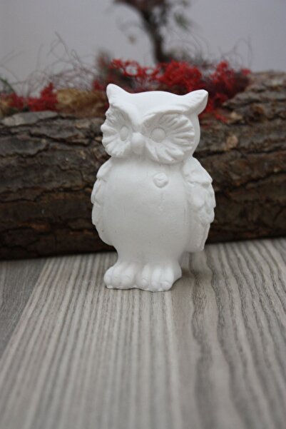 FourClovers Dekoratif Taş Tozu Baykuş Biblo 10 Cm