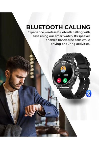 Swiss Military Dom 4 Smartwatch 1.43" AMOLED, Call, Health Monitor, IP67, iOS/Android Compatible, Black