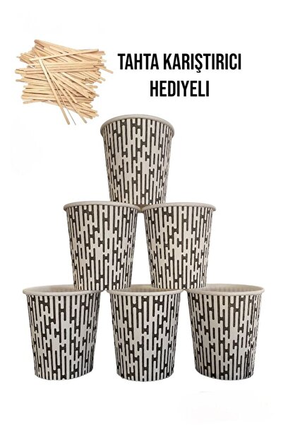 YILDIRIM PAPER CUP 6,5 OZ KARTON BARDAK (3000 ADET) + TAHTA KARIŞTIRICI