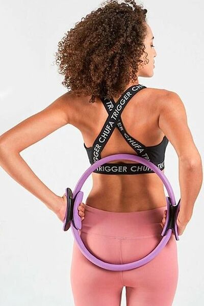 Jet 40 Cm Pilates Çemberi Deluxe Tutamaçlı Plates Ring Circle Egzersiz Cemberi Mor