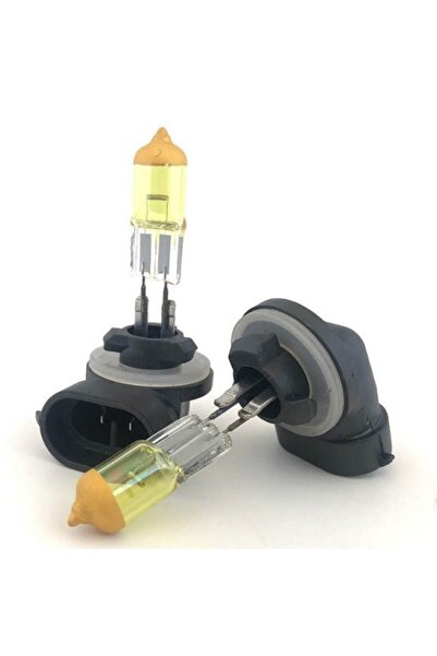 FLÖSHER 12v 100w H27 Süper Sarı Işık Civciv Sarısı Limon Sarısı Ampul Seti