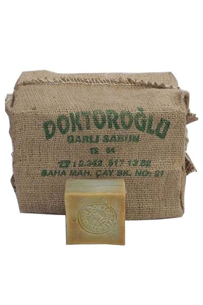 DOKTOROĞLU 24 قطعة من صابون زيت الزيتون والغار - تيليس باج صابون الغار في كيس خاص
