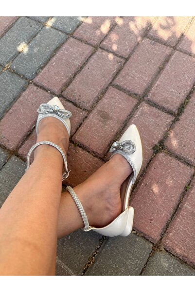 LİNEER المرأة أم اللؤلؤ أوف وايت اللون 3.5 سم كعب كابل حجر القوس فستان سهرة أ...