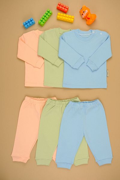 bebetospik Cotton Soft Girl - Baby Boy Long Sleeve Shoulder Snap Set of 2