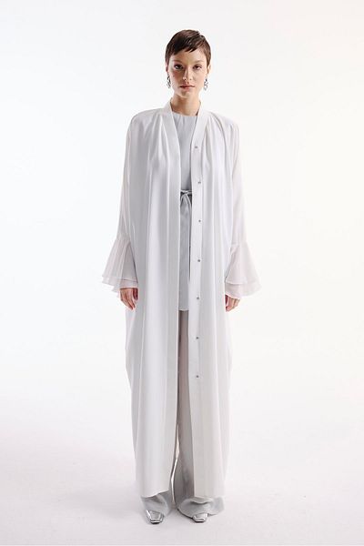 Nuum Design Flounce Sleeve Chiffon Abaya